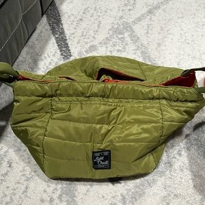 Olive green tote bag